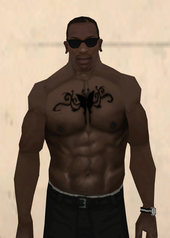 Butterfly With Tribals Left And Right  Chest Tattoo Black